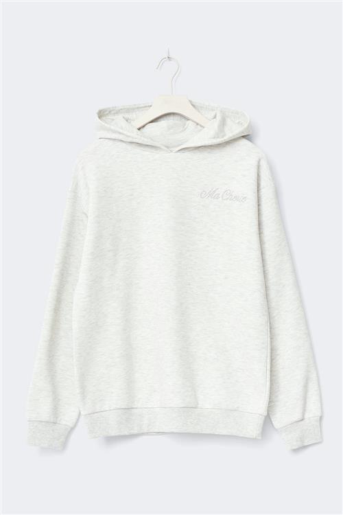 Gina Tricot - Y basic hood - hoodies - Grå - 134/140 - Pige
