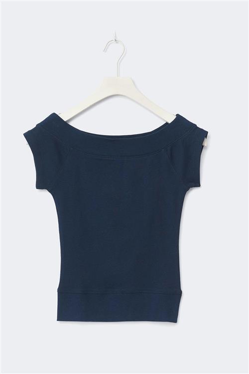 Gina Tricot - Y short sleeve top - overdele - Blå - 146/152 - Pige