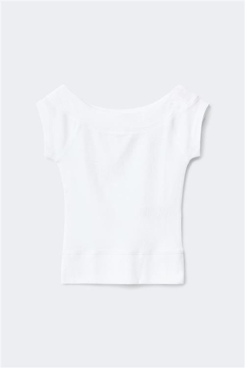 Gina Tricot - Y short sleeve top - Toppe til piger 9–14 år - Hvid - 170 - Pige
