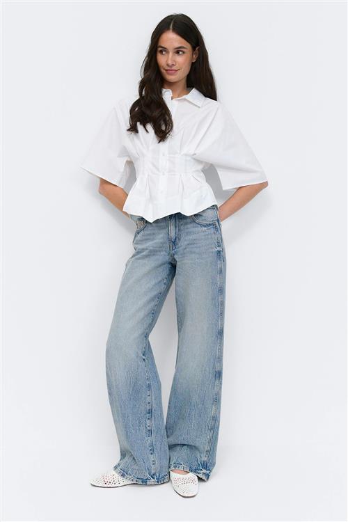 Gina Tricot - Wide flare jeans - wide jeans - Blå - 38 - Dame
