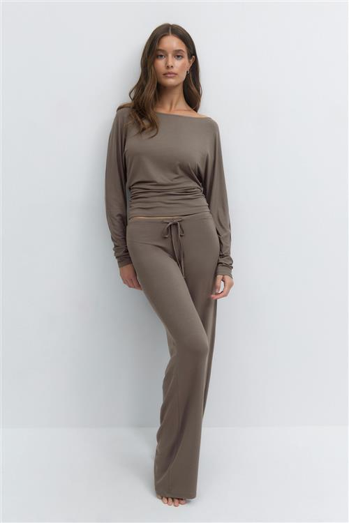 Gina Tricot - Low waist loungewear trousers - Homewear - Brun - L - Dame