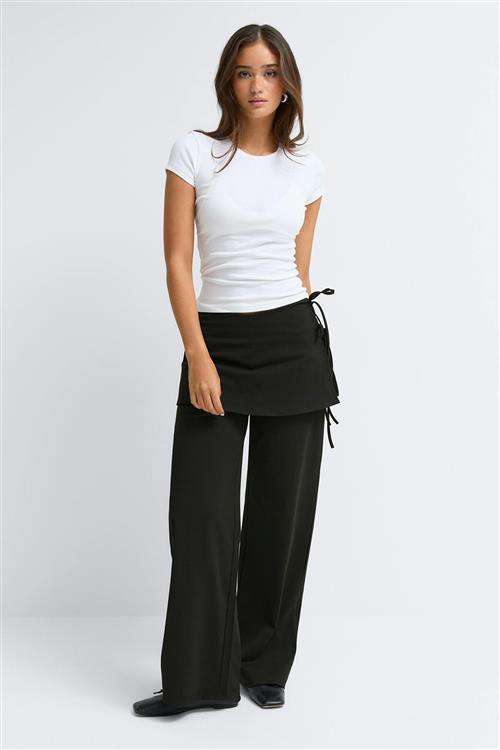 Gina Tricot - Skirt trousers - Vide bukser - Sort - S - Dame