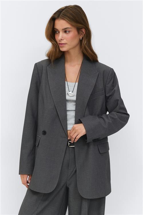 Gina Tricot - Double breasted blazer - Blazere - Grå - XS - Dame