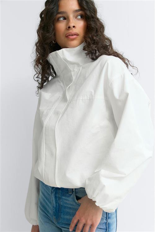 Gina Tricot - High neck sporty jacket - Frakker med høj krave - Hvid - L - Dame