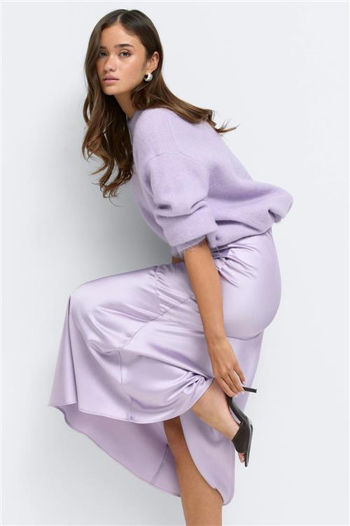 Gina Tricot - Satin skirt - satin nederdele - Lilla - XS - Dame