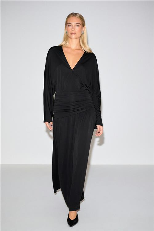 Gina Tricot - Dropped waist dress - Lange kjoler - Sort - M - Dame