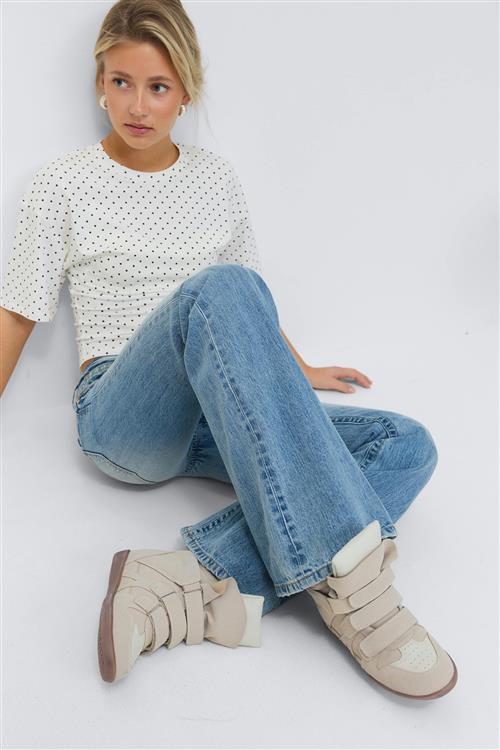 Gina Tricot - 14+ wedge sneakers - sko - Beige - 36 - Dame