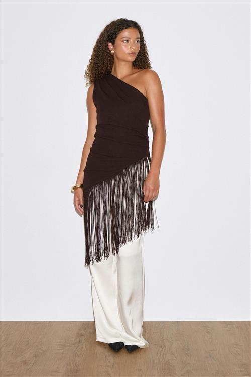 Gina Tricot - Fringe top - Tanktops - Brun - S - Dame