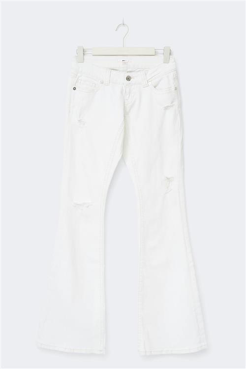 Gina Tricot - 14+ low rise flare jeans - Low waist jeans - Hvid - M - Dame