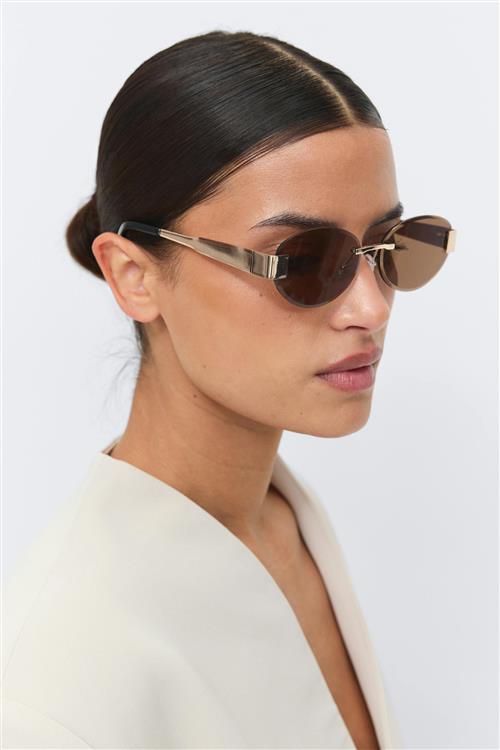 Gina Tricot - Rimless sunglasses - Solbriller - Guld - ONESIZE - Dame