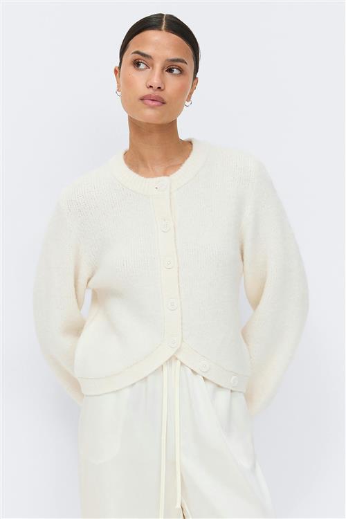 Gina Tricot - Knitted cardigan - Cardigans - Hvid - XL - Dame