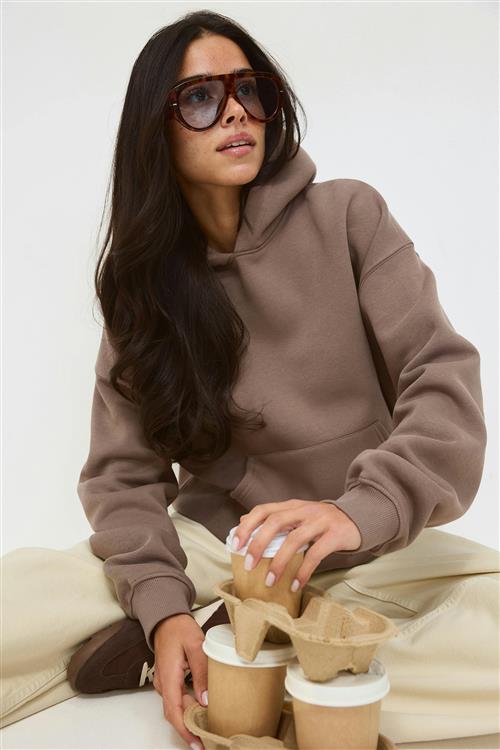 Gina Tricot - Iconic hoodie - hoodies - Beige - M - Dame