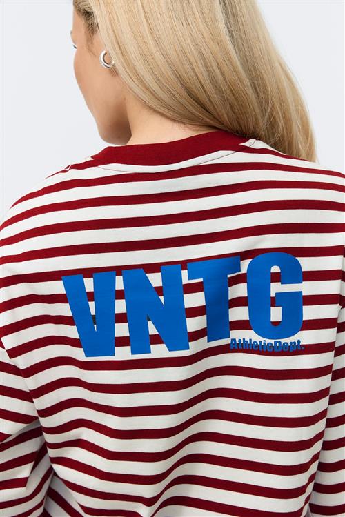 Gina Tricot - Stripe long sleeve tee - Langærmede toppe - Blå - XS - Dame