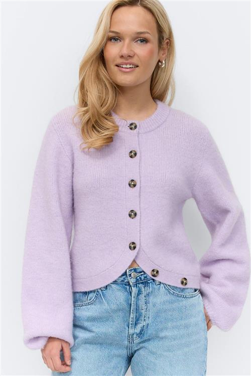 Gina Tricot - Knitted cardigan - Cardigans - Lilla - M - Dame