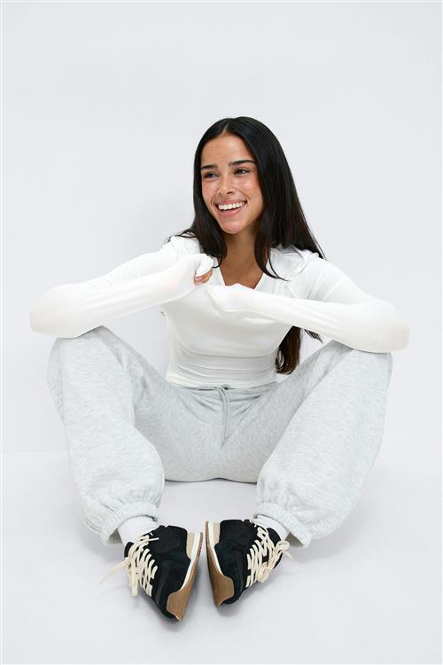 Gina Tricot - Slim fit long sleeve top - Langærmede toppe - Hvid - S - Dame