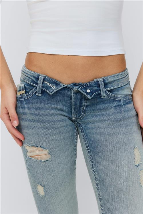 Gina Tricot - 14+ delulu flare jeans curve - flare jeans - Blå - M - Dame