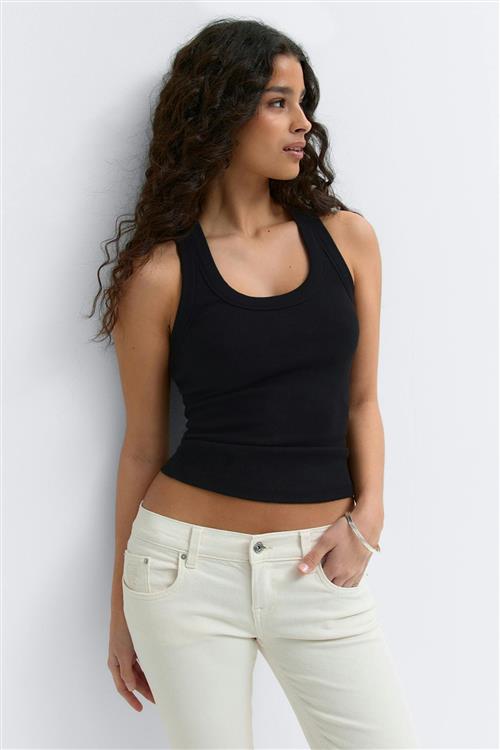 Gina Tricot - Racerback tank - Toppe uden ærmer - Sort - XS - Dame