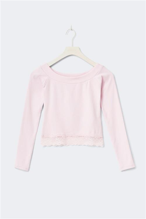 Gina Tricot - 14+ off shoulder top - Toppe - Lyserød - S - Dame