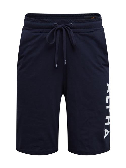 Se ALPHA INDUSTRIES Bukser  navy / hvid hos About You