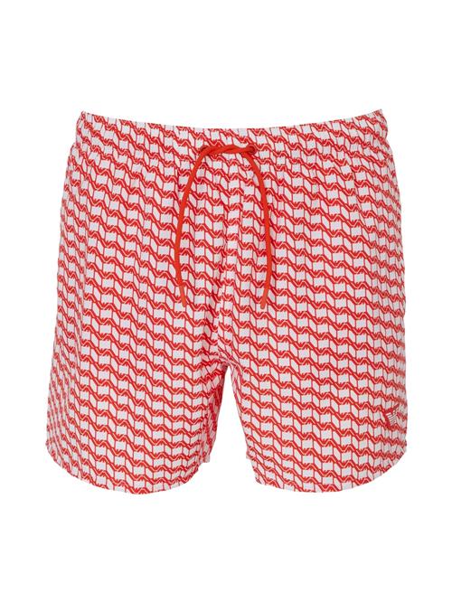 Emporio Armani Badeshorts  rød / naturhvid