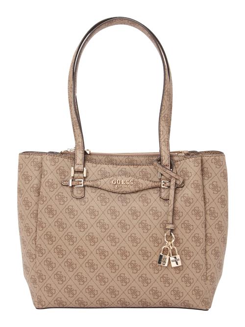 GUESS Skuldertaske 'KATYA MULTI COMP TOTE'  cappuccino / mørkebrun