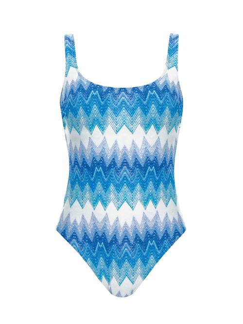 OLYMPIA Badedragt  blå / mørkeblå / hvid