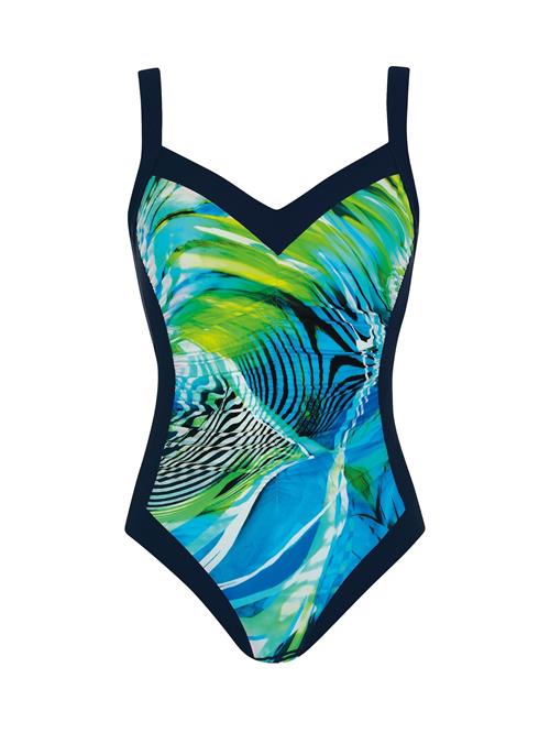 SUNFLAIR Badedragt  navy / turkis / kiwi / hvid