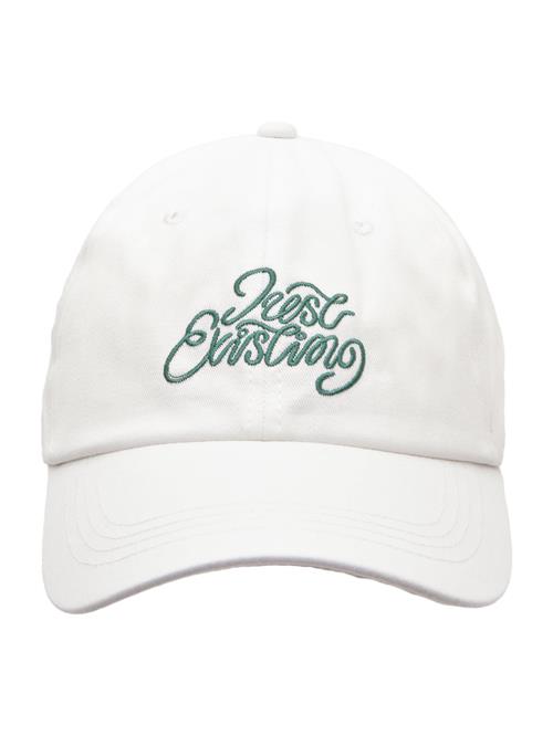 Pull&Bear Hætte 'JUST EXISTING'  grøn / hvid