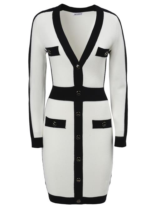 Influencer Strikkjole  sort / hvid