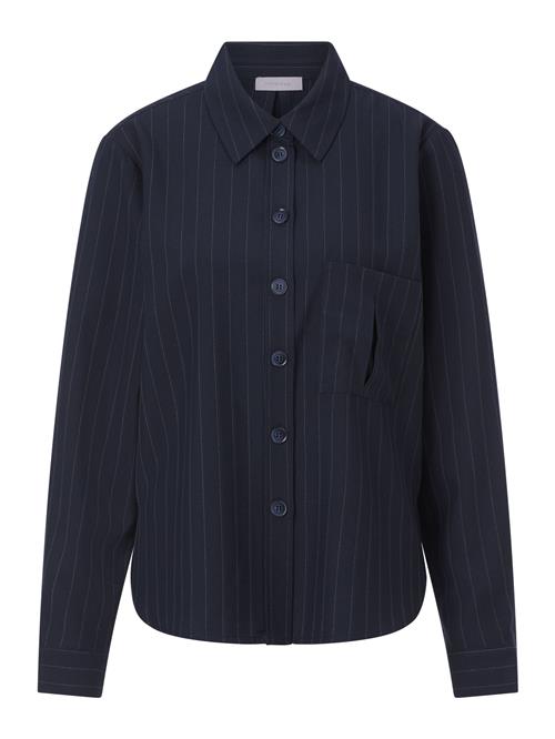 Rich & Royal Bluse  beige / mørkeblå