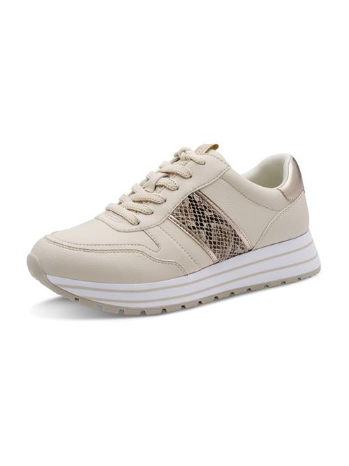 Tamaris Sportslig snøresko  beige / brun / guld / sort