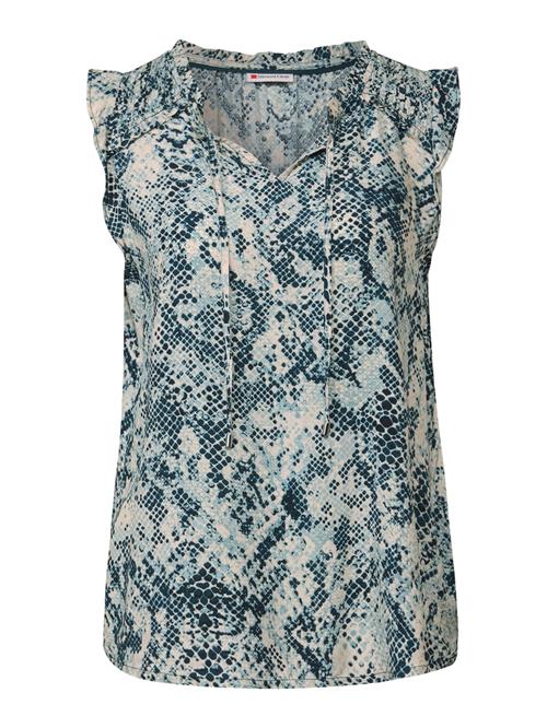 STREET ONE Bluse  cyanblå / lyseblå / uldhvid