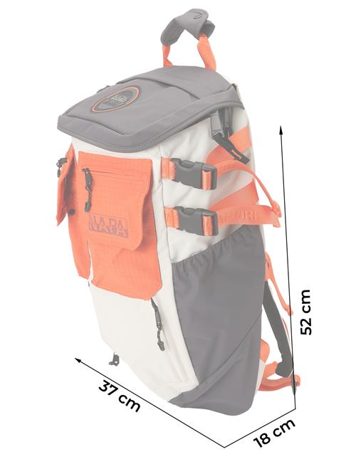 NAPAPIJRI Rygsæk 'H-TUSCO'  beige / antracit / orange / sort