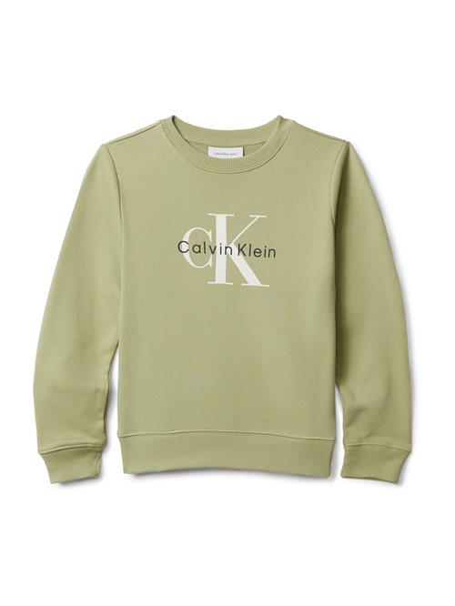 Calvin Klein Jeans Sweatshirt  lysegrøn / sort / hvid