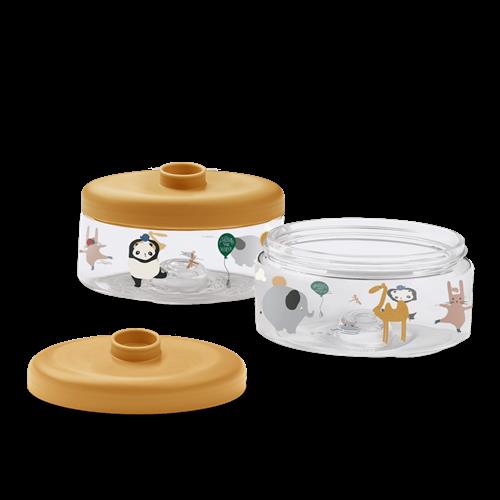 Liewood Dominique Tritan-bokse Til Babymad 500 Ml 2-pak Around The World / Sandy  Baby Food Tritan Boxes 500 ml 2-Pack-OS  Beige  One Size  unisex