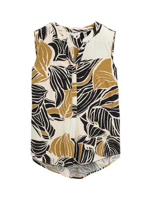 TOM TAILOR Bluse  nude / honning / oliven / sort
