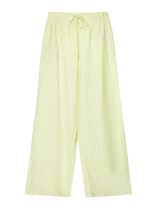 Bershka Pyjamasbukser  lysegul / lysegrøn / hvid