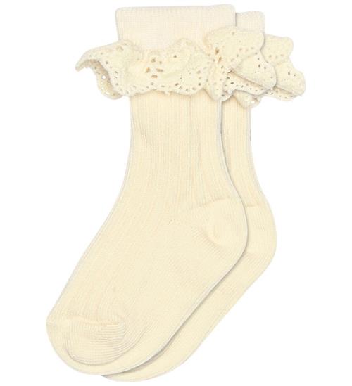 MP Strømper - Rib - Lisa - Cream m. Blonde