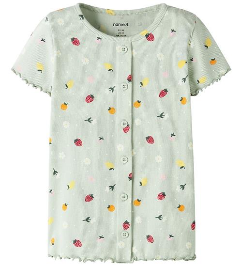 Name It T-shirt - NmfVemia - Pale Aqua/Fruit Flowers