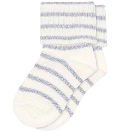 MP Strømper - Viskose/Bambus - Rib - Kallie - Lavender Sky