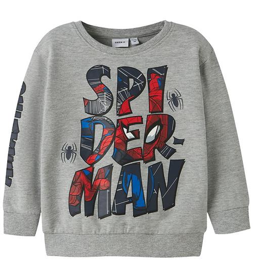 Name It Sweatshirt - NmmFloyd - Spiderman - Grey Melange