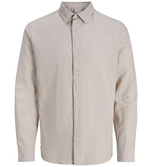 Jack & Jones Skjorte - Bomuld/Hør - JjeBreeze - String