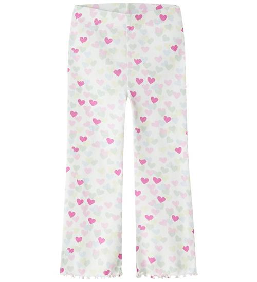 Name It Bukser - Rib - NmfVemia - Cloud Dancer/Random Heart