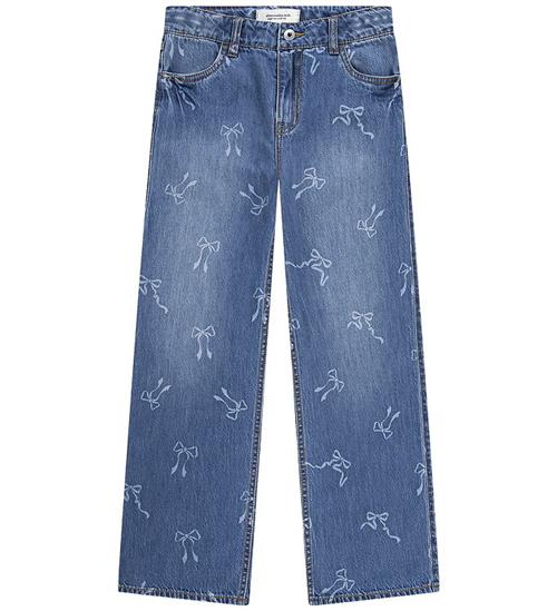 Abercrombie & Fitch Jeans - High Rise Wide - ANF Dusk m. Sløjfer