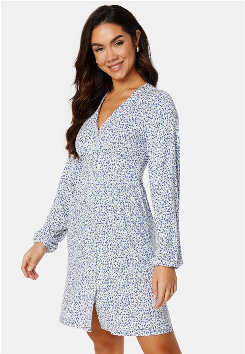 BUBBLEROOM V-neck Short Button Dress