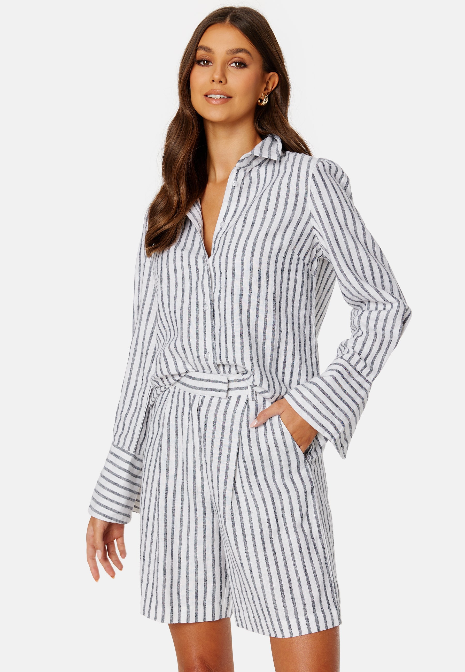 BUBBLEROOM CC Linen striped shirt
