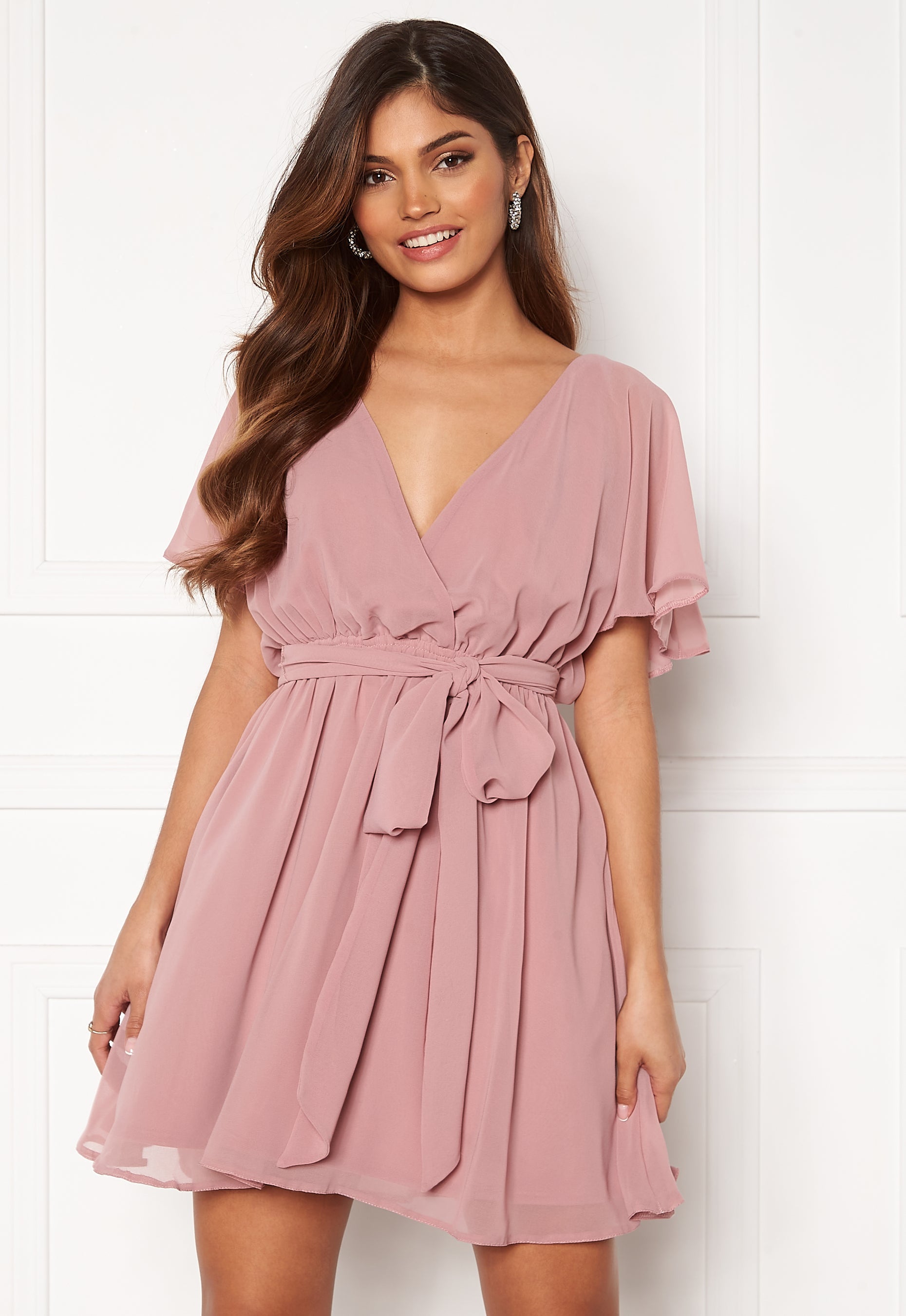 Goddiva Flutter Skater Dress