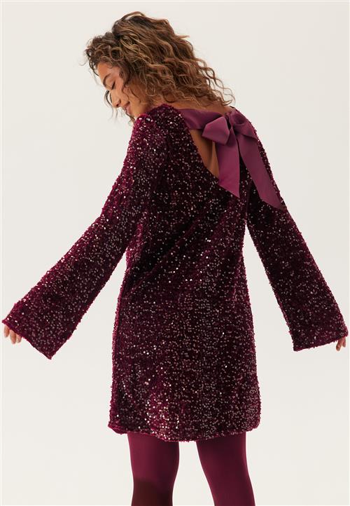 Pieces Pckam Ls Deep Back Bow Dress