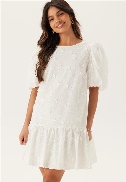 Bubbleroom Occasion 3D Embroidered Puff Sleeve dress