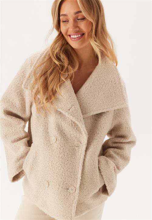 BUBBLEROOM High Neck Short Bouclé Coat